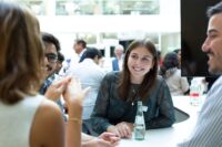 students talking in a group